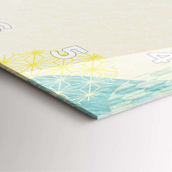 Wanduhr modern quadratisch Gemusterter Rahmen