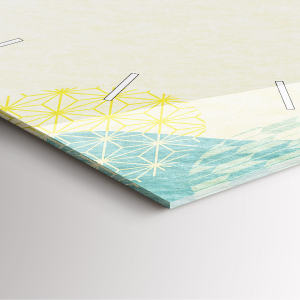 Wanduhr modern quadratisch Gemusterter Rahmen