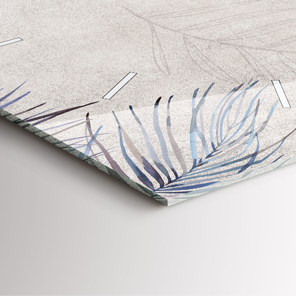 Wanduhr modern quadratisch Palmenblatt