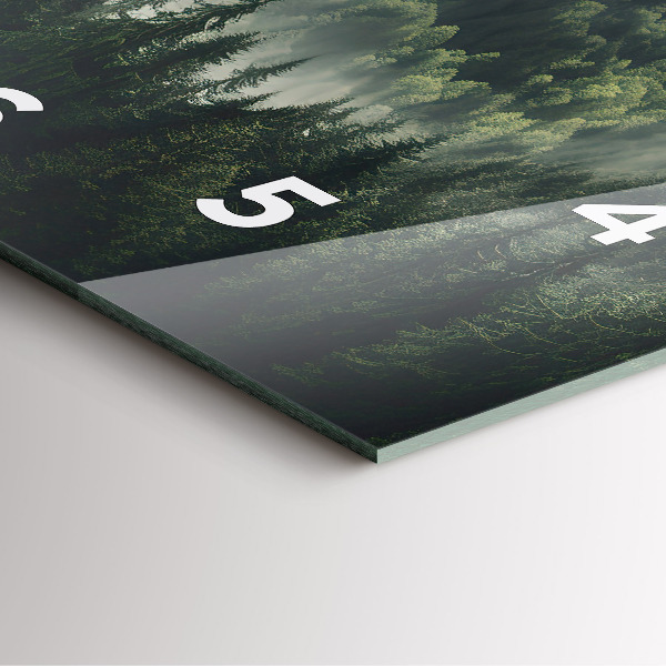 Wanduhr quadratisch mit motiv Wald-Landschaft