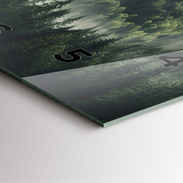 Wanduhr quadratisch mit motiv Wald-Landschaft