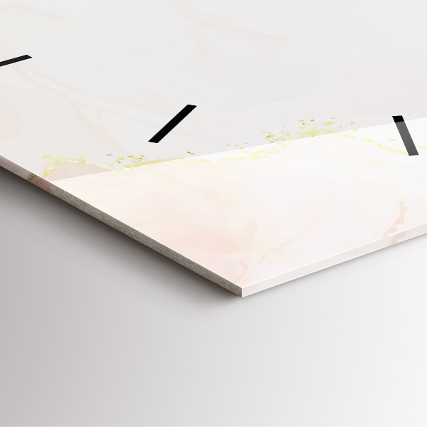 Wanduhr modern quadratisch Aquarell-Marmor