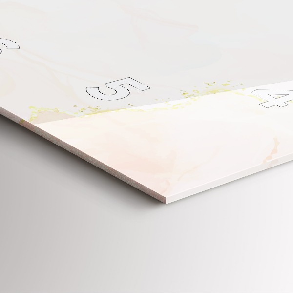 Wanduhr modern quadratisch Aquarell-Marmor