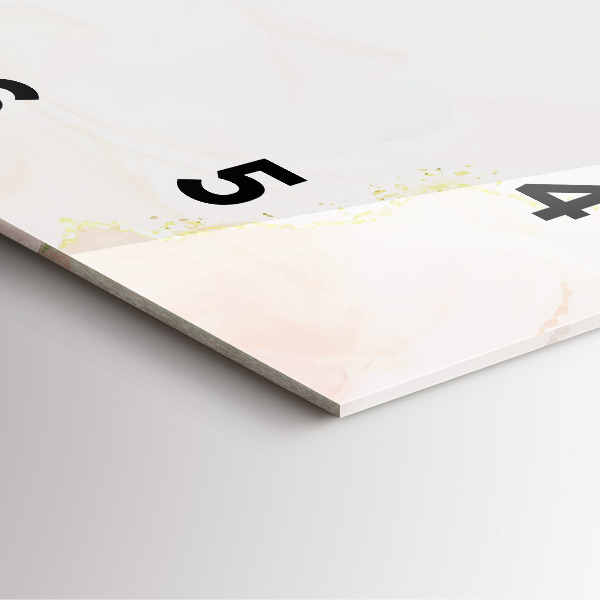 Wanduhr modern quadratisch Aquarell-Marmor