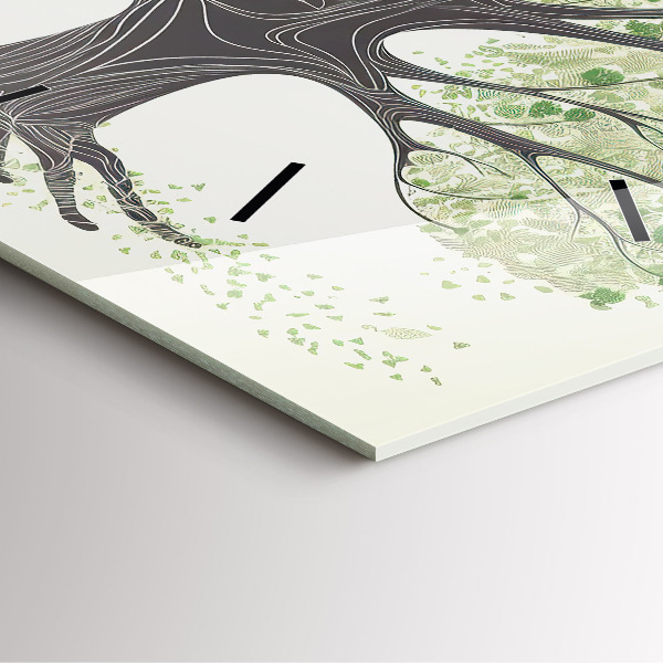 Wanduhr quadratisch mit motiv Großer Baum Natur