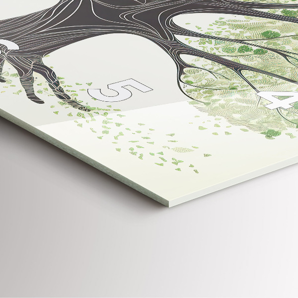 Wanduhr quadratisch mit motiv Großer Baum Natur