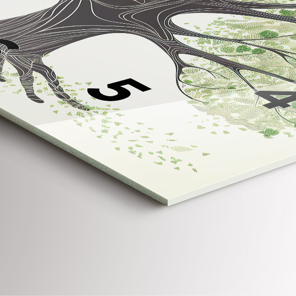 Wanduhr quadratisch mit motiv Großer Baum Natur