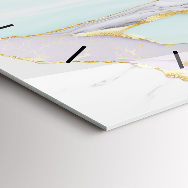 Wanduhr quadratisch Marmor-Muster