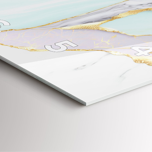 Wanduhr quadratisch Marmor-Muster