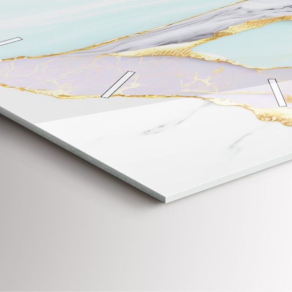 Wanduhr quadratisch Marmor-Muster