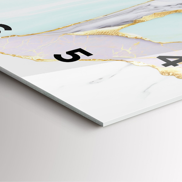 Wanduhr quadratisch Marmor-Muster