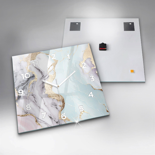 Wanduhr quadratisch mit motiv Marmor
