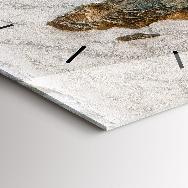 Wanduhr quadratisch mit motiv Alte Weltkarte