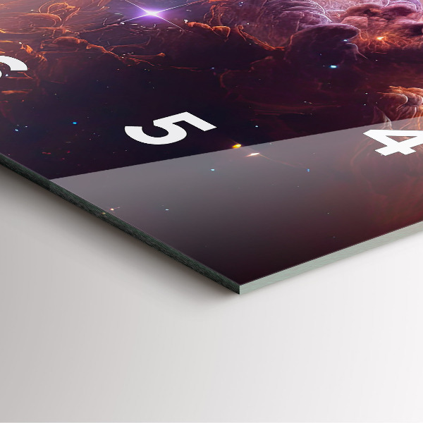 Wanduhr quadratisch Kosmische Welt der Sterne