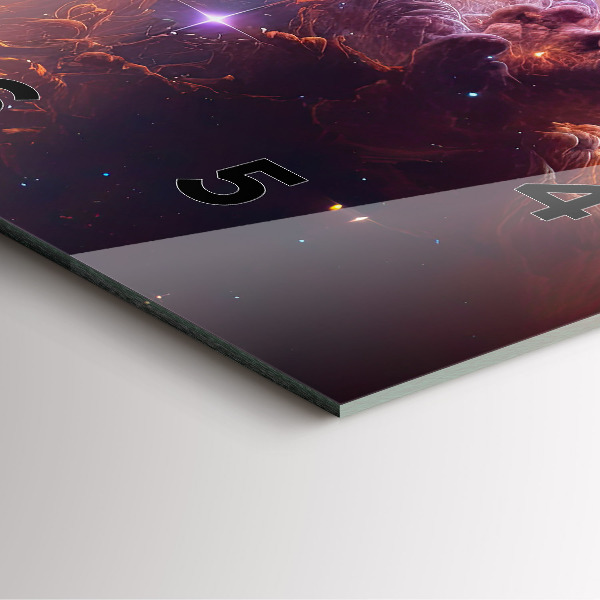 Wanduhr quadratisch Kosmische Welt der Sterne