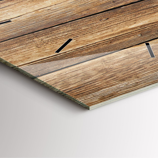 Wanduhr quadratisch Hölzerne Bretter