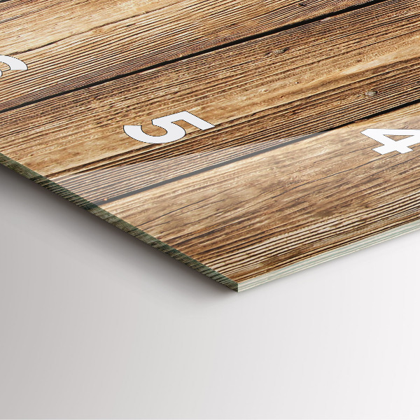 Wanduhr quadratisch Hölzerne Bretter