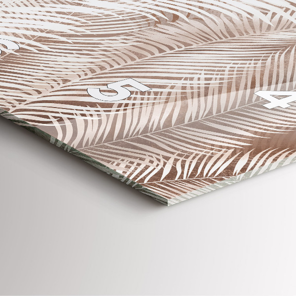 Wanduhr quadratisch mit motiv Tropische Blätter