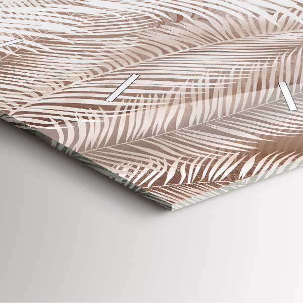 Wanduhr quadratisch mit motiv Tropische Blätter