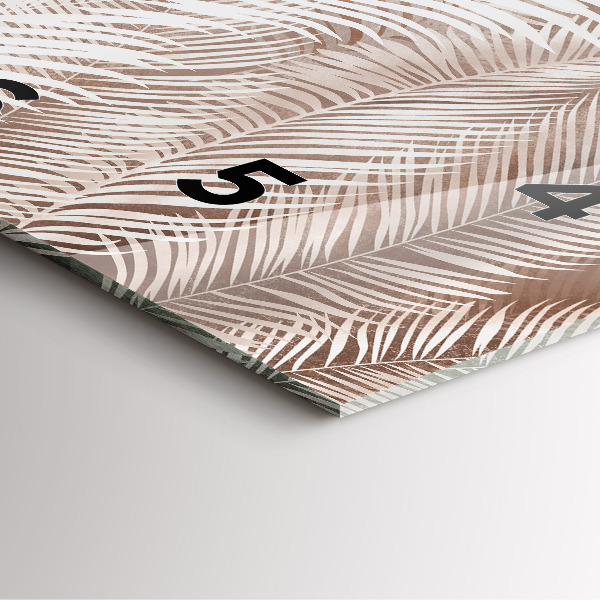 Wanduhr quadratisch mit motiv Tropische Blätter