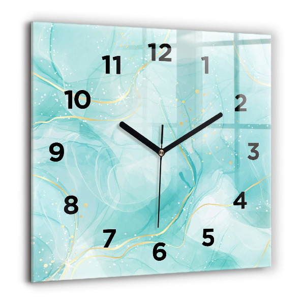 Wanduhr quadratisch mit motiv Abstrakter Marmor