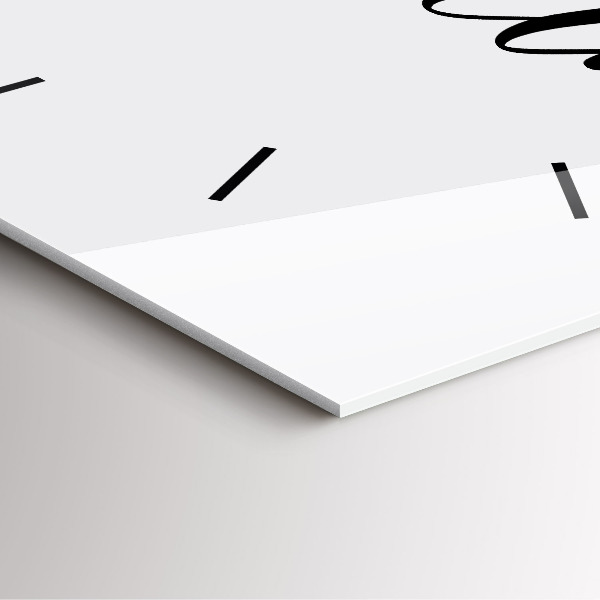 Wanduhr quadratisch Abenteuerliche Inschrift