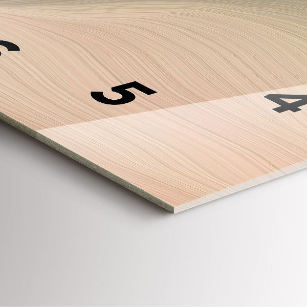 Wanduhr modern quadratisch Abstraktion einer Welle