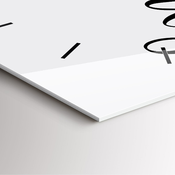 Wanduhr modern quadratisch Familieninschrift