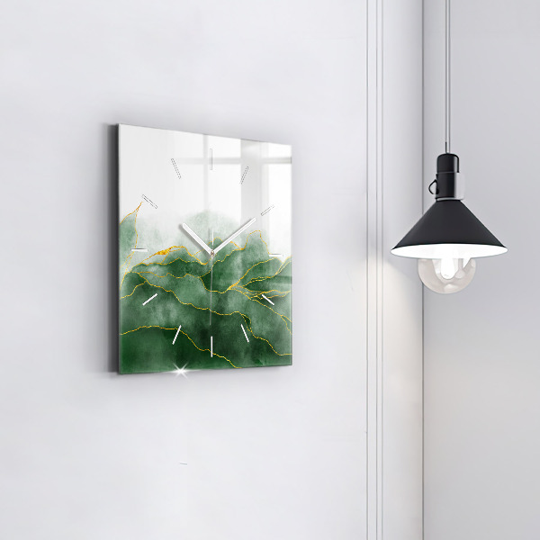 Wanduhr quadratisch mit motiv Abstrakte Blätter