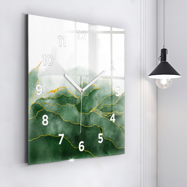 Wanduhr quadratisch mit motiv Abstrakte Blätter