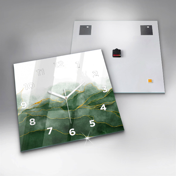 Wanduhr quadratisch mit motiv Abstrakte Blätter