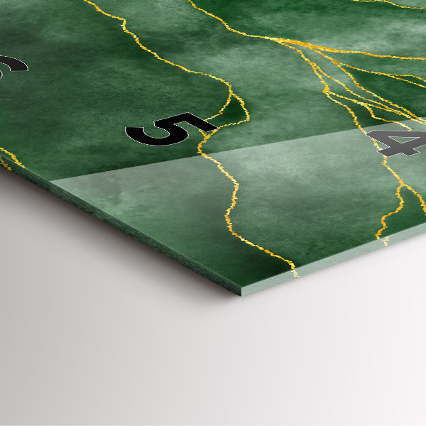 Wanduhr quadratisch mit motiv Abstrakte Blätter