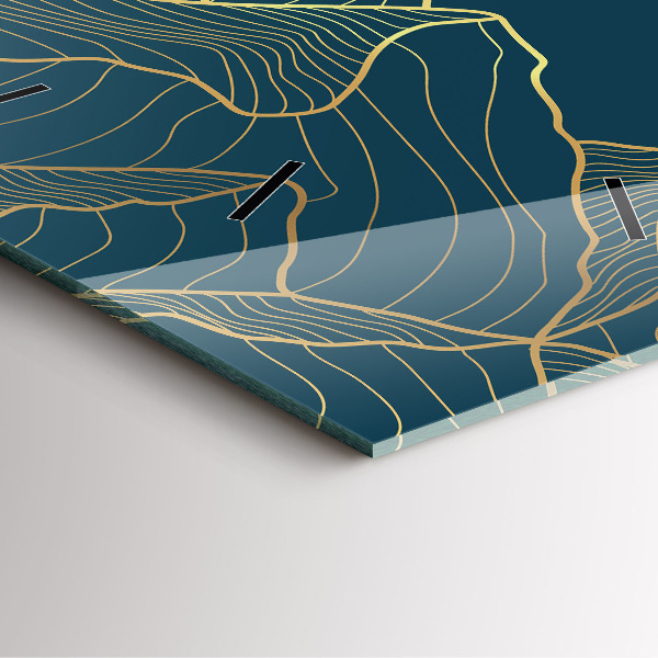 Wanduhr modern quadratisch Skizze von Bergen