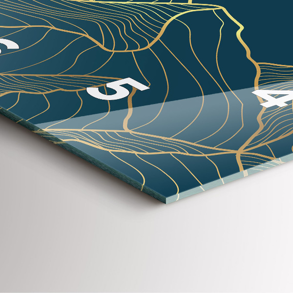 Wanduhr modern quadratisch Skizze von Bergen