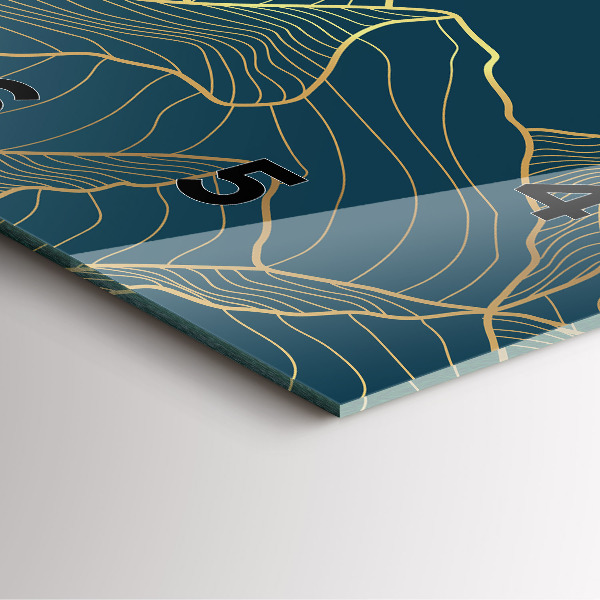 Wanduhr modern quadratisch Skizze von Bergen