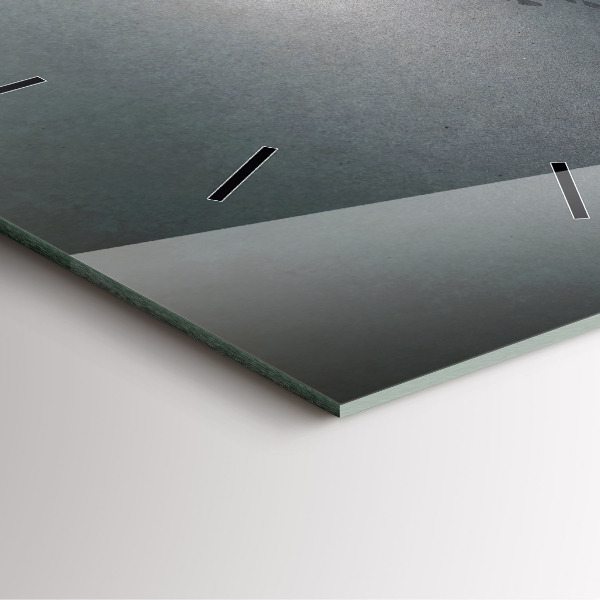 Wanduhr quadratisch Wanderer in der Dunkelheit