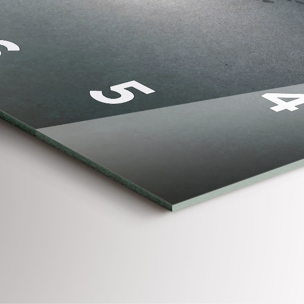 Wanduhr quadratisch Wanderer in der Dunkelheit