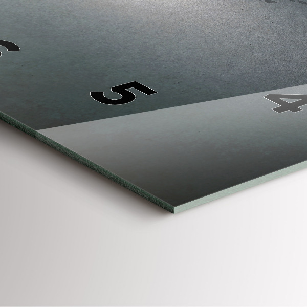 Wanduhr quadratisch Wanderer in der Dunkelheit