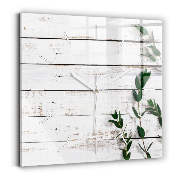 Wanduhr modern quadratisch Hölzerne Bretter