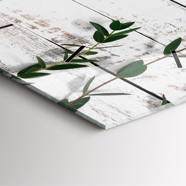 Wanduhr modern quadratisch Hölzerne Bretter