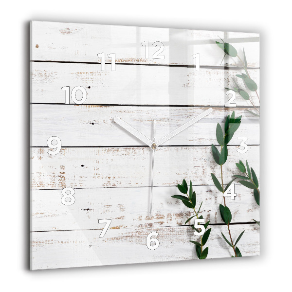 Wanduhr modern quadratisch Hölzerne Bretter