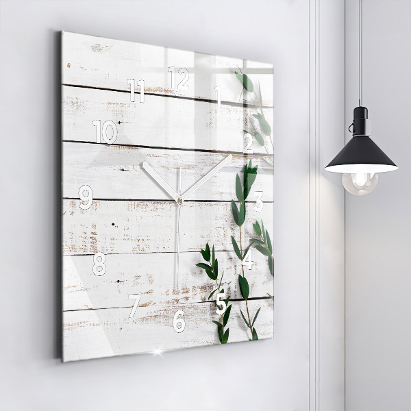 Wanduhr modern quadratisch Hölzerne Bretter