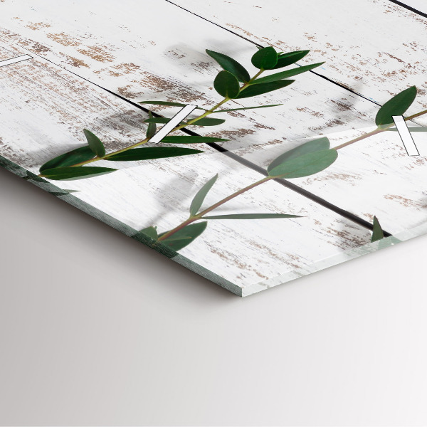 Wanduhr modern quadratisch Hölzerne Bretter