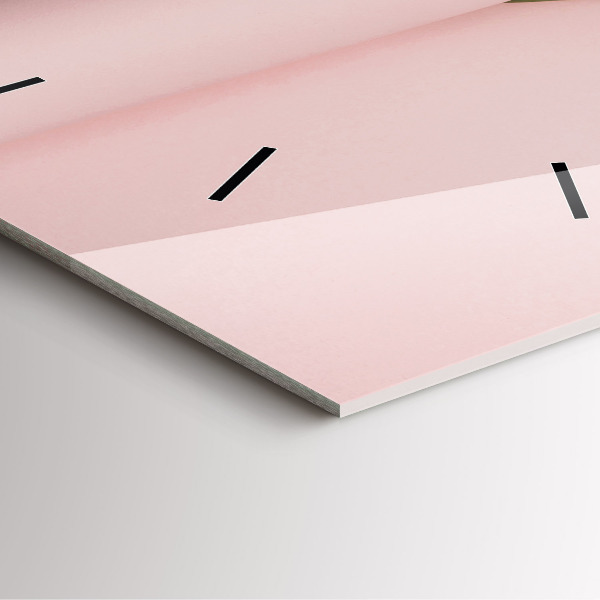 Wanduhr quadratisch Blumenstrauß aus Tulpenblüten