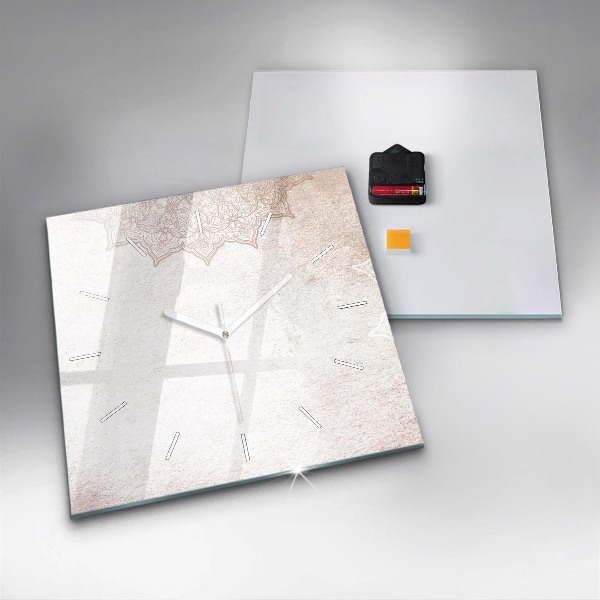 Wanduhr modern quadratisch Dekoratives Muster