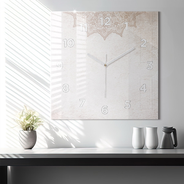 Wanduhr modern quadratisch Dekoratives Muster