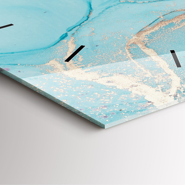 Wanduhr modern quadratisch Dekorativer Marmor