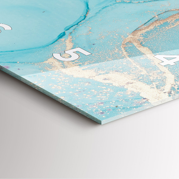 Wanduhr modern quadratisch Dekorativer Marmor