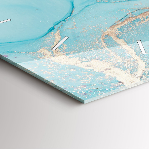 Wanduhr modern quadratisch Dekorativer Marmor