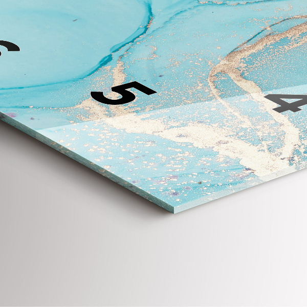 Wanduhr modern quadratisch Dekorativer Marmor